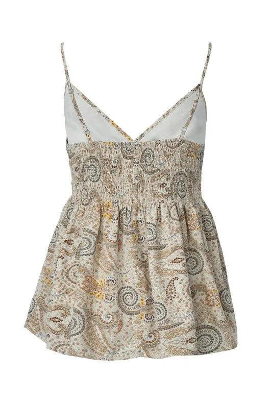 Paisley Boho Babydoll Top