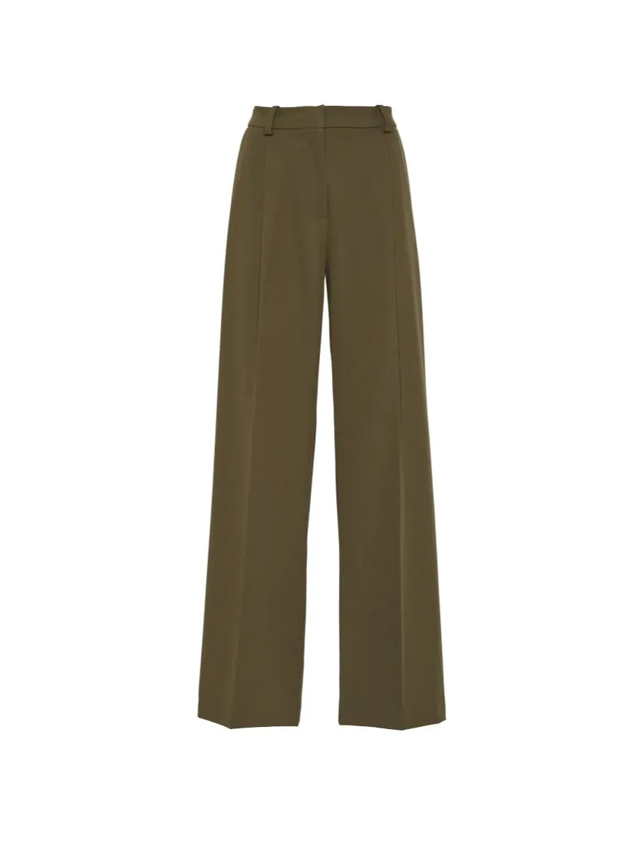 Pantaloni Trigger in Gabardine Verde