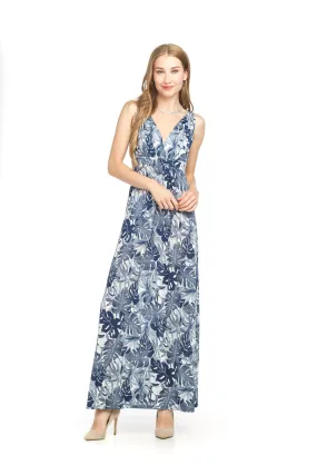 Papillon PD18631 Navy Topical Maxi Dress