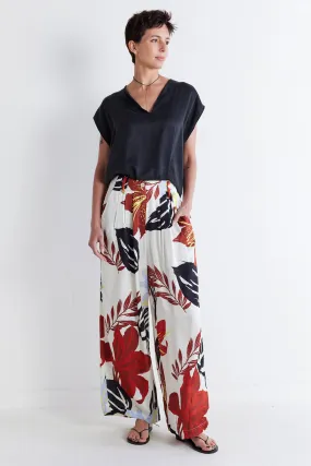 Printed Wide-Leg Trouser