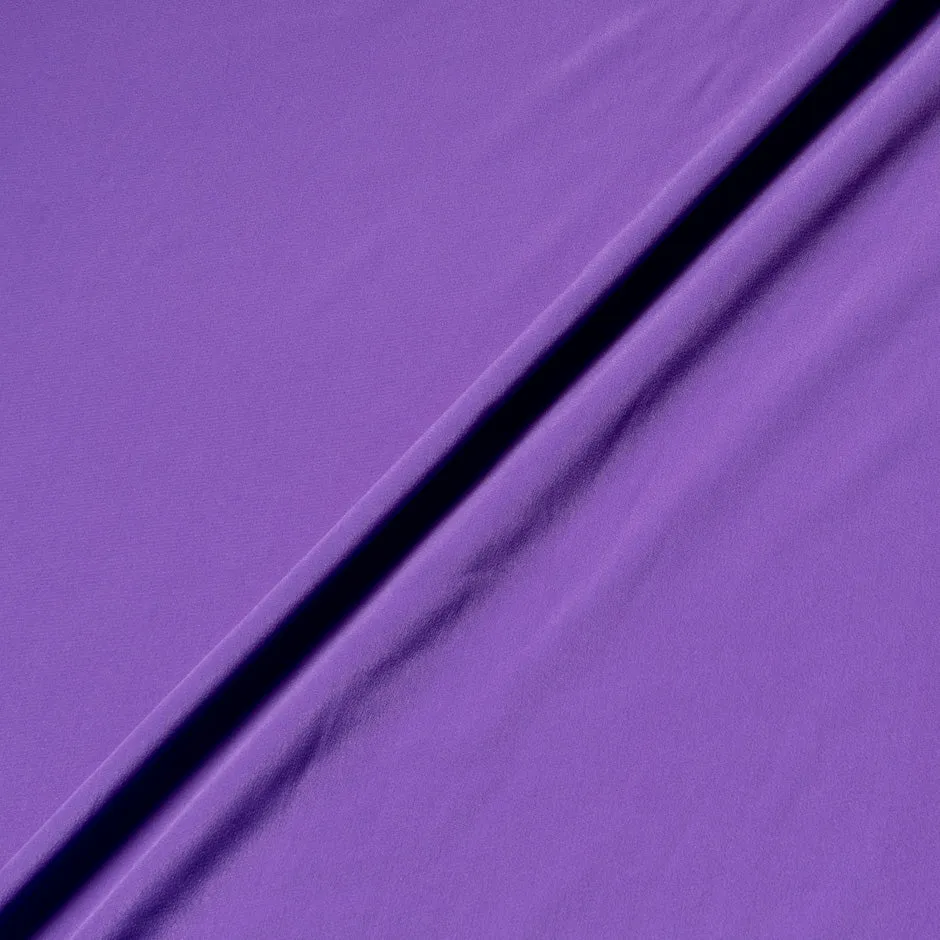 Rich Purple Microfibre Crêpe de Chine