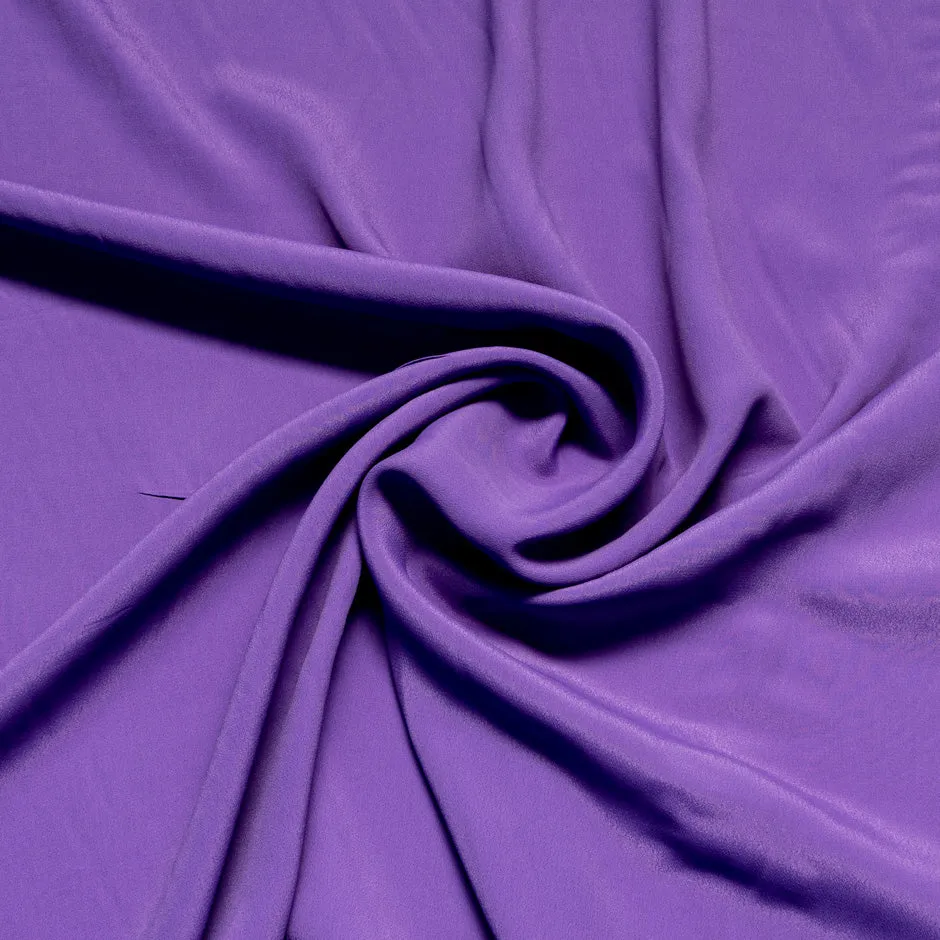 Rich Purple Microfibre Crêpe de Chine