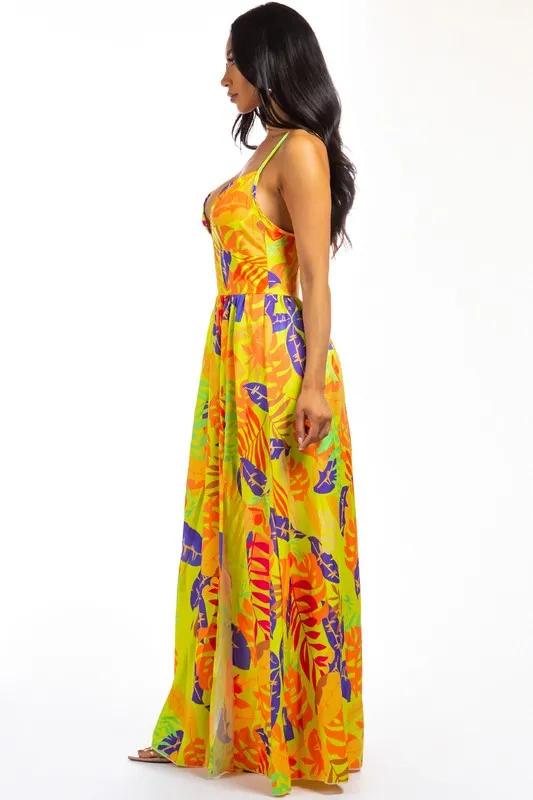 SEXY MAXI DRESS YELLOW