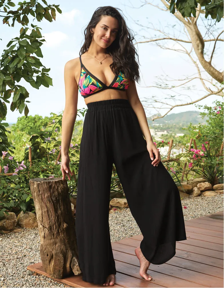 Skye Swimwear Patricia Black Cove Palazzo Pant Cover Up 759680