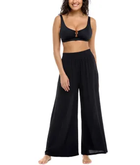 Skye Swimwear Patricia Black Cove Palazzo Pant Cover Up 759680