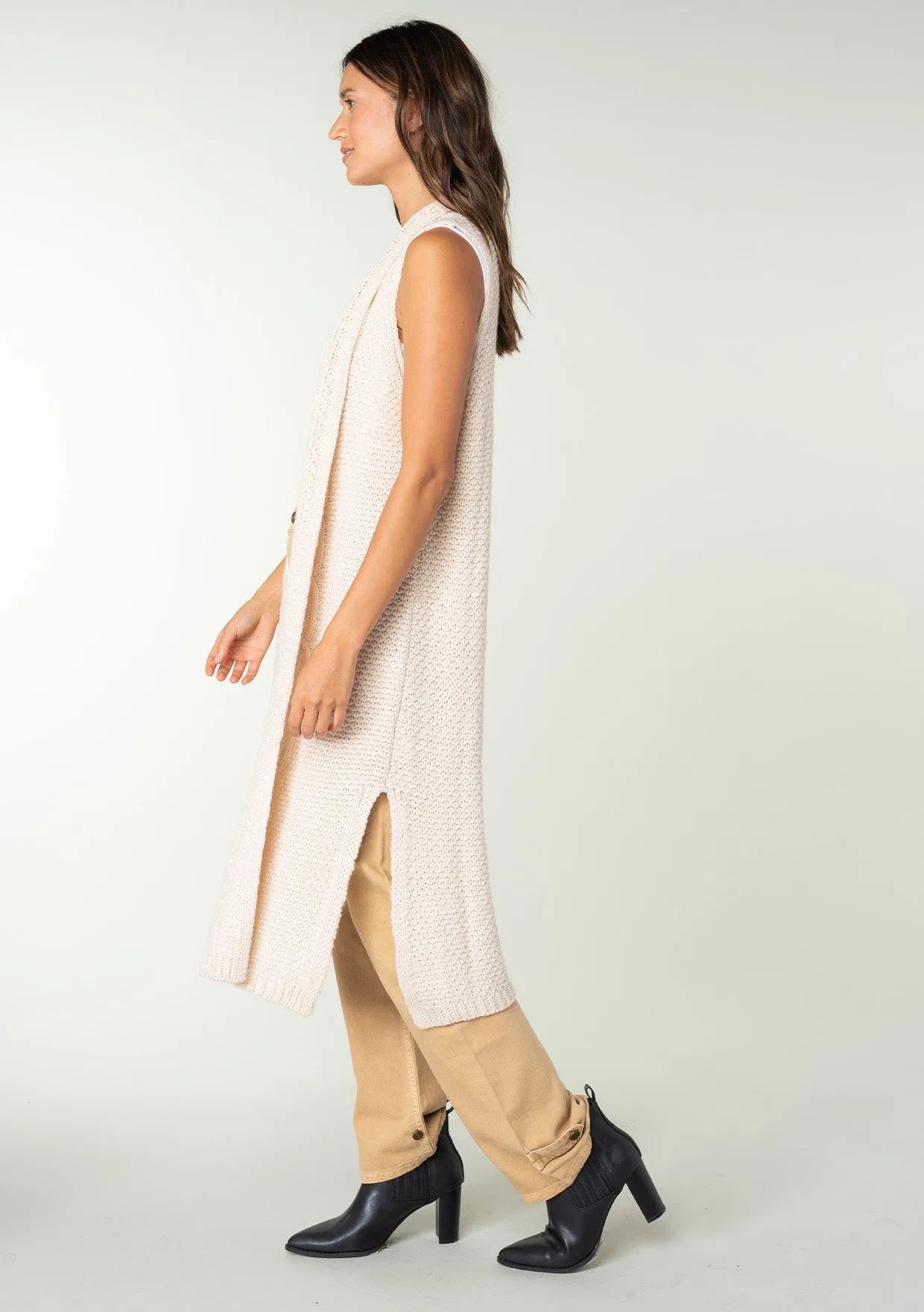 Sleeveless Duster Sweater