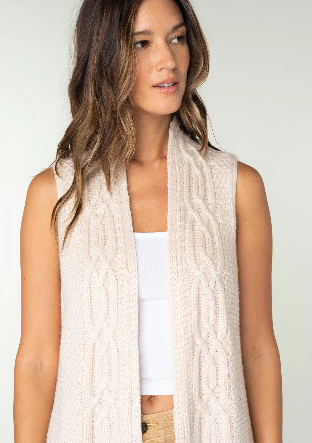 Sleeveless Duster Sweater