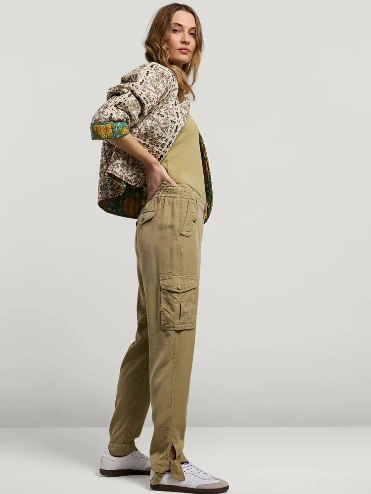 Summum Cargo Tencel Trousers Green Lentil