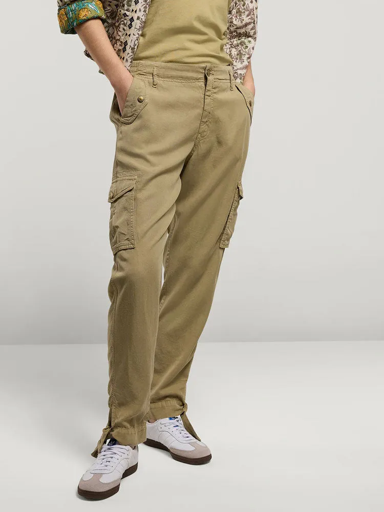 Summum Cargo Tencel Trousers Green Lentil