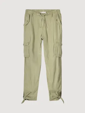 Summum Cargo Tencel Trousers Green Lentil