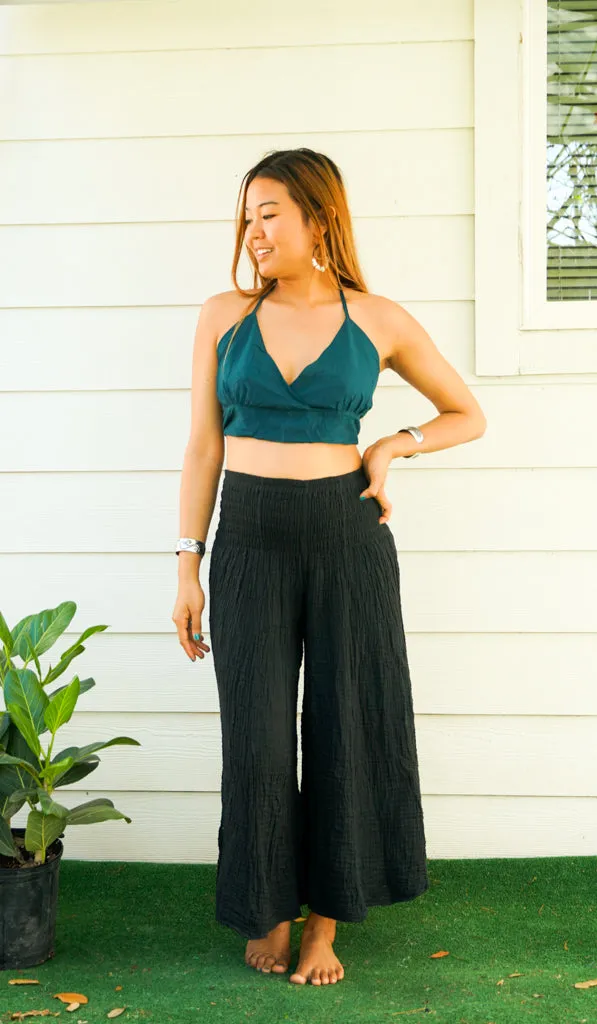 Teal Wrap Top