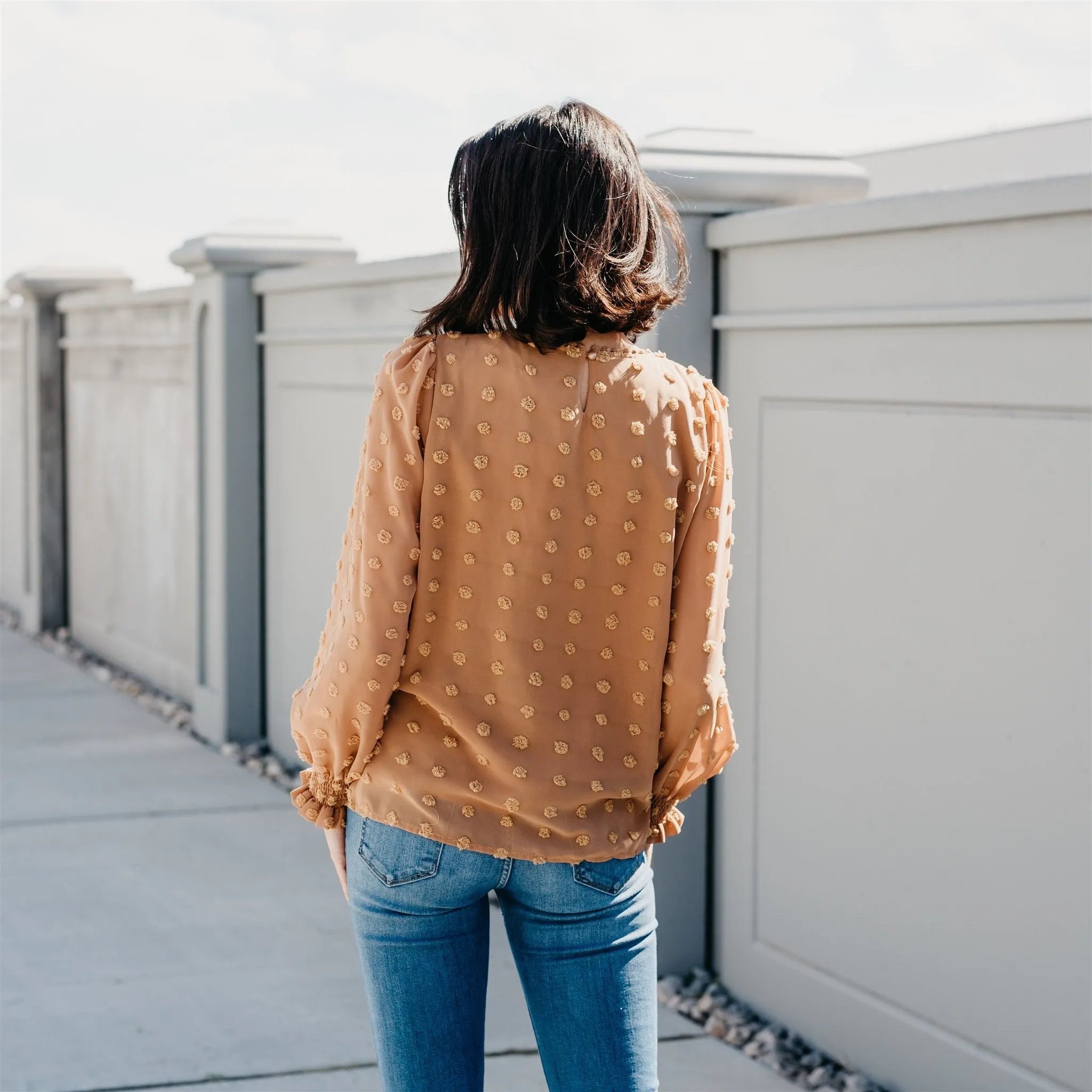 Textured Lace Tops: Mocha