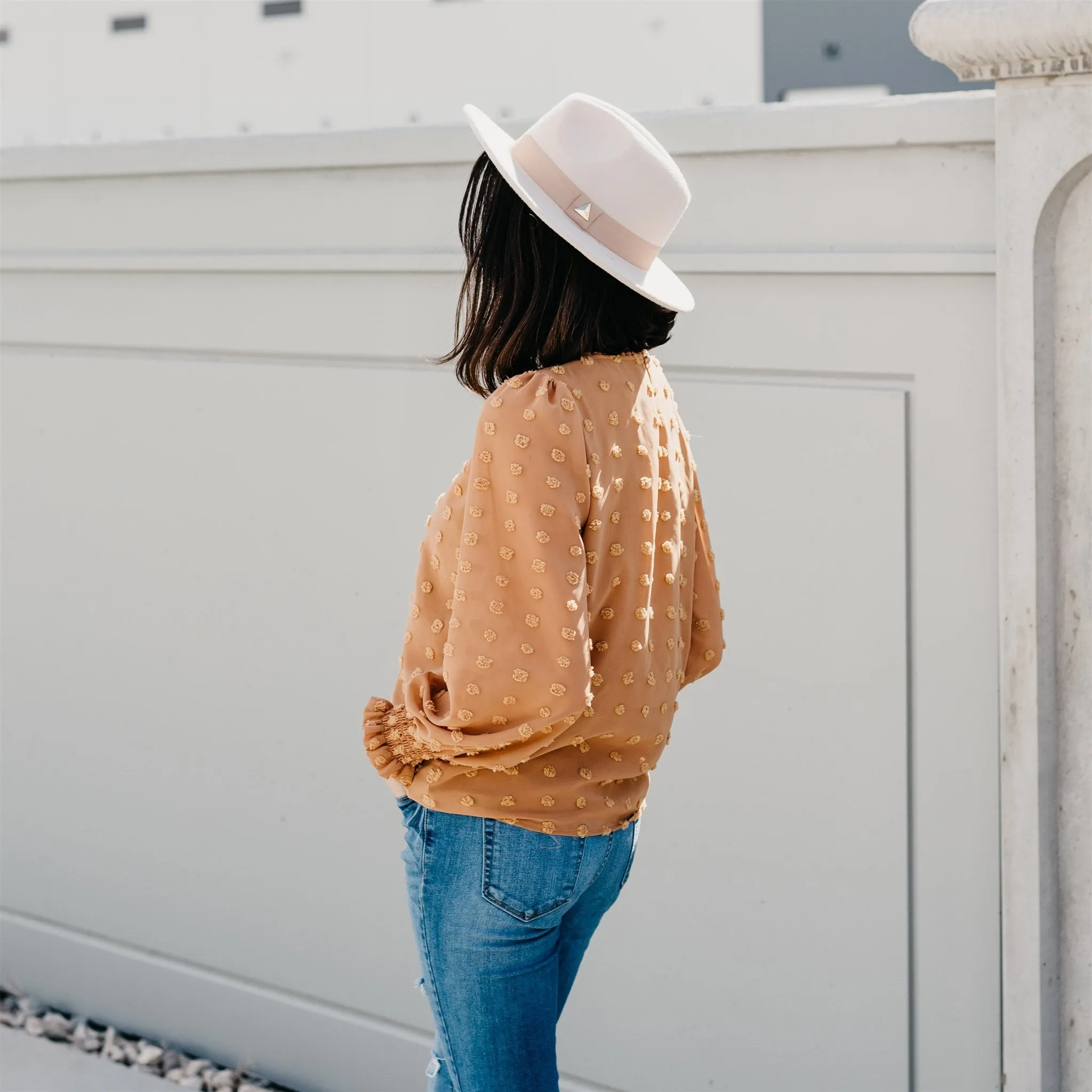 Textured Lace Tops: Mocha