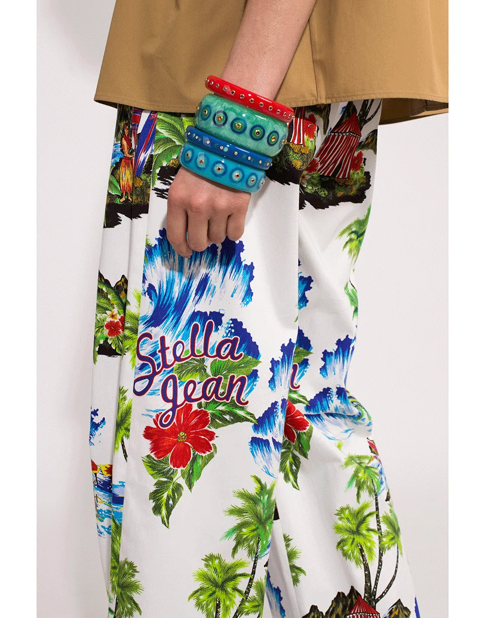 Tropical Wide Leg Pant