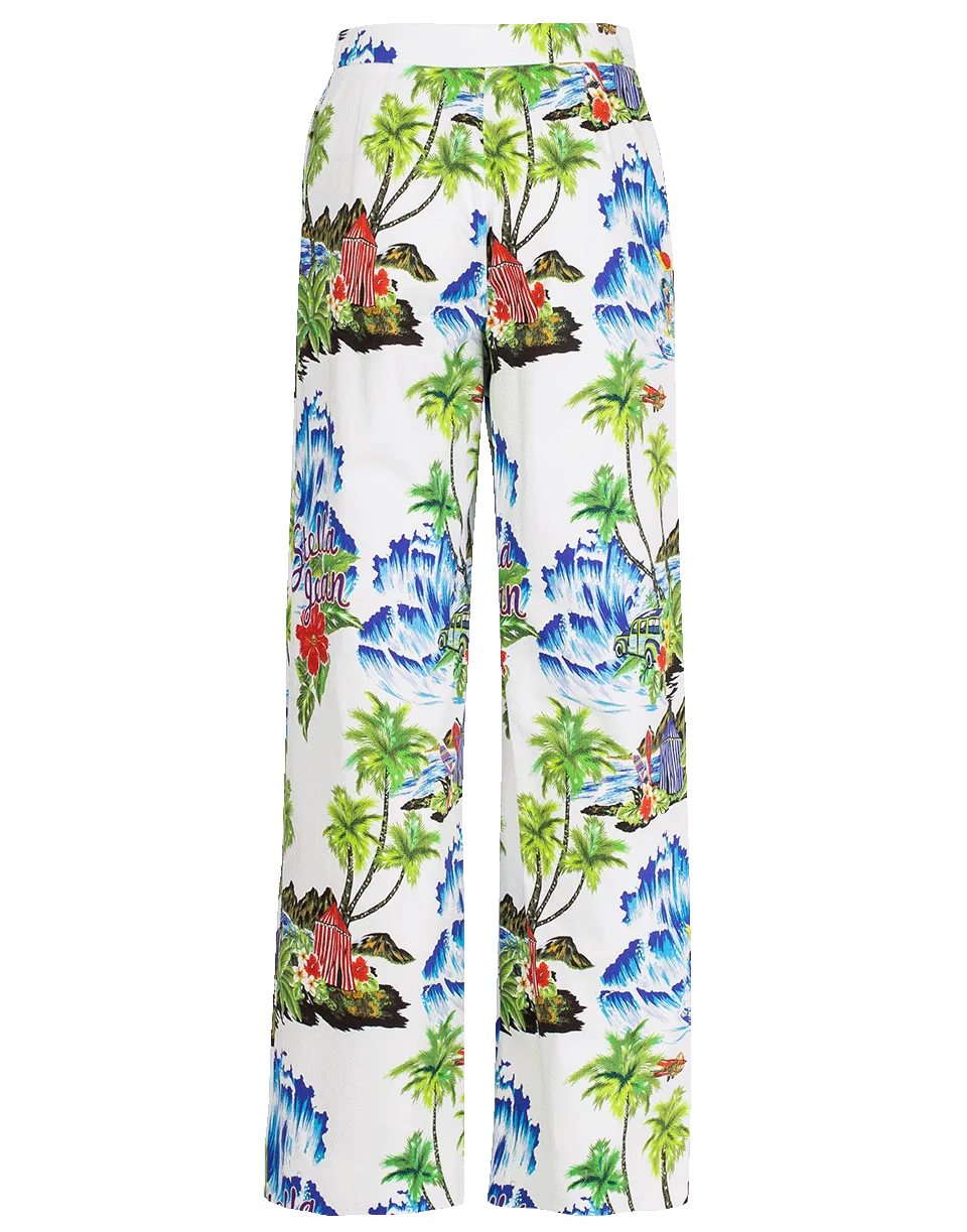 Tropical Wide Leg Pant