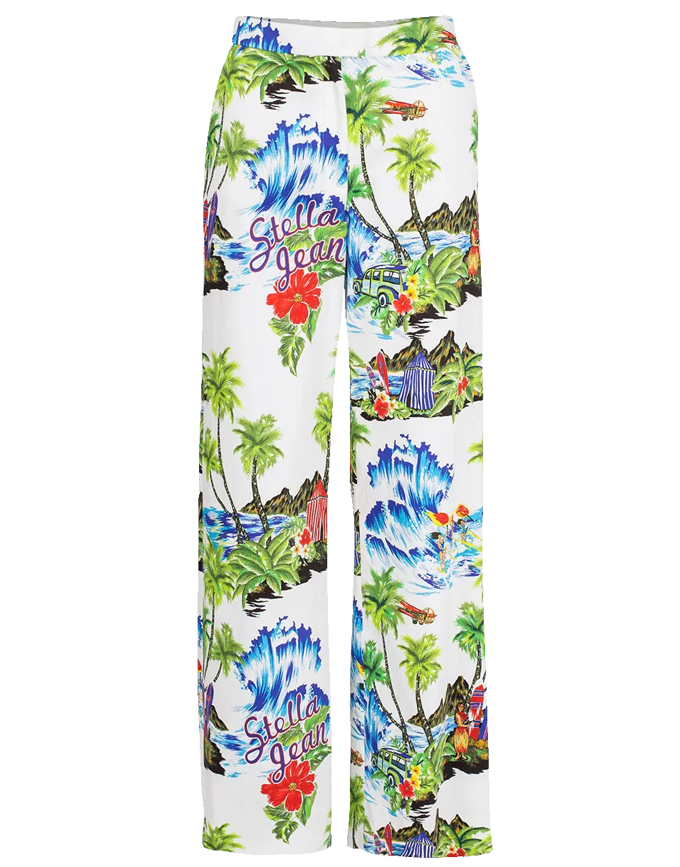 Tropical Wide Leg Pant