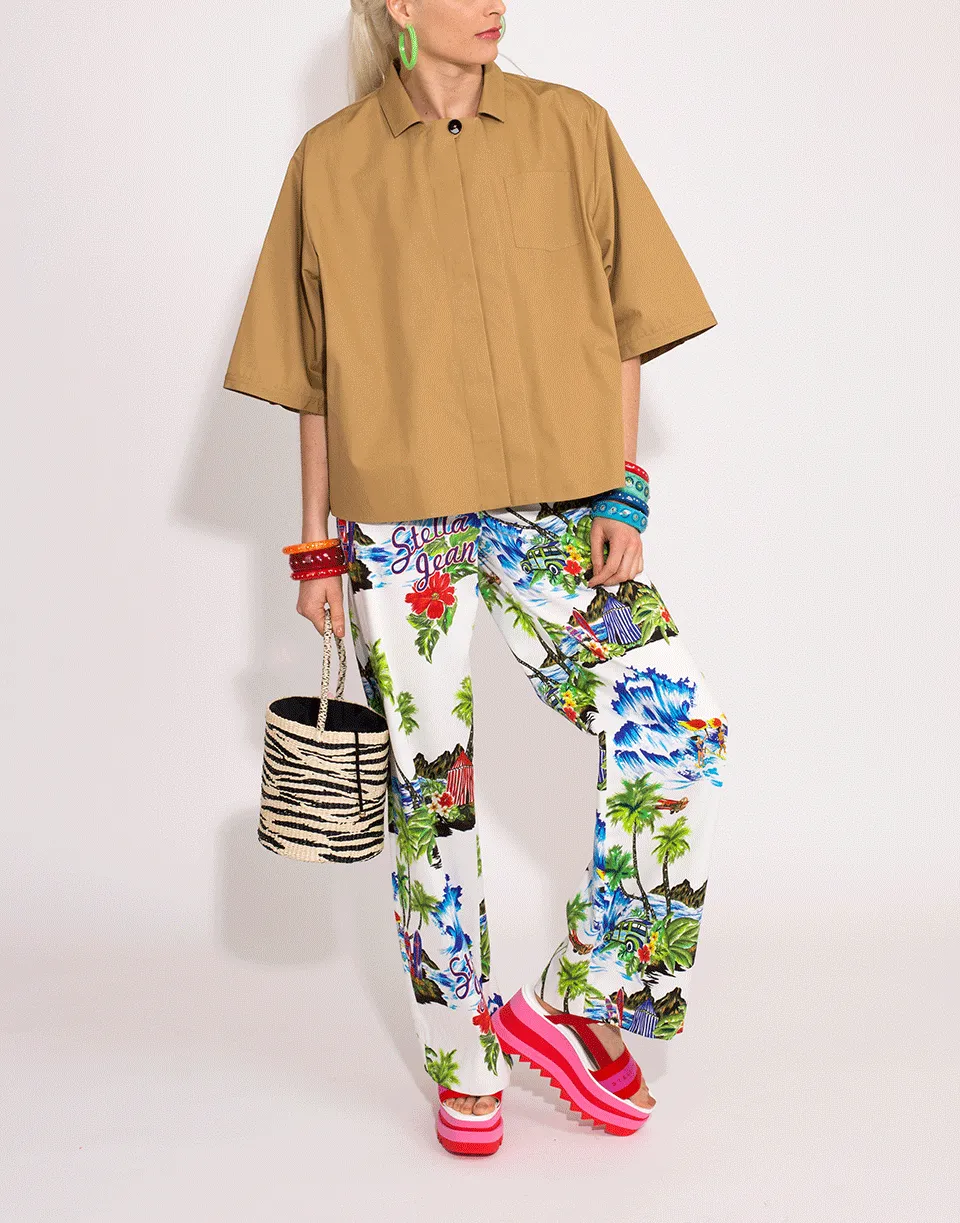 Tropical Wide Leg Pant