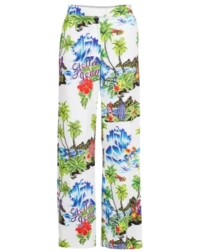 Tropical Wide Leg Pant