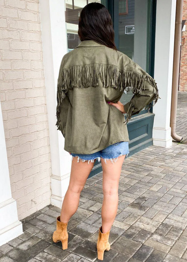 Velvet Heart Aldona Fringed Shacket ***FINAL SALE***