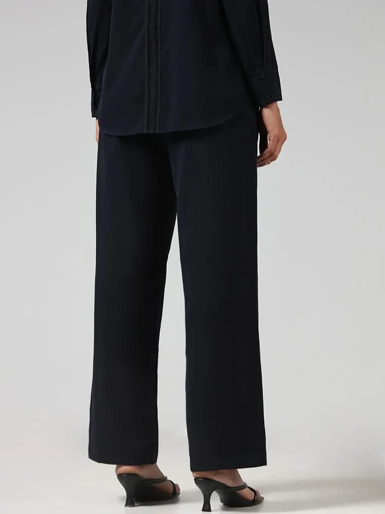 Wardrobe Solid Navy Trousers