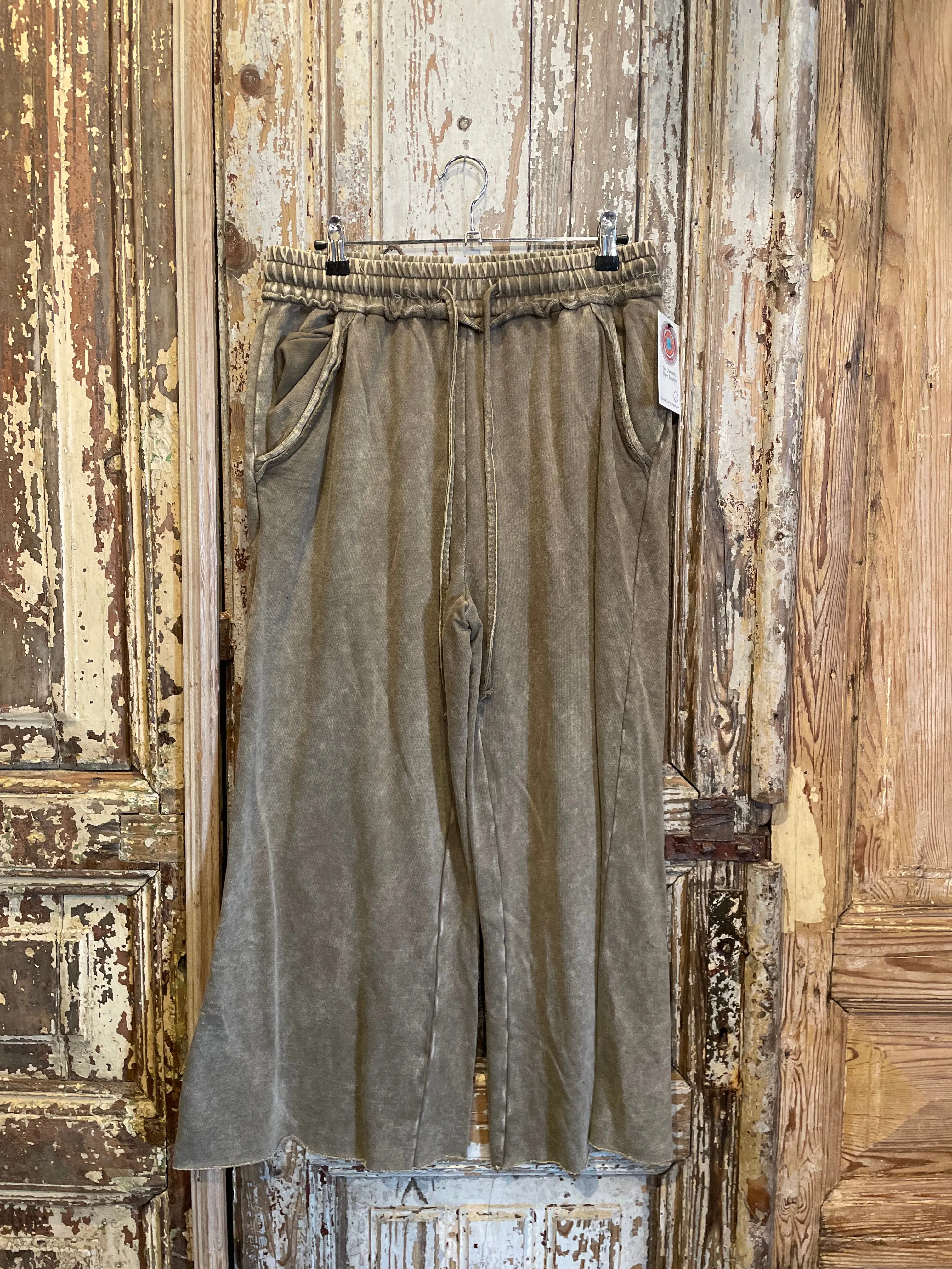 Washed Palazzo Pants-9869