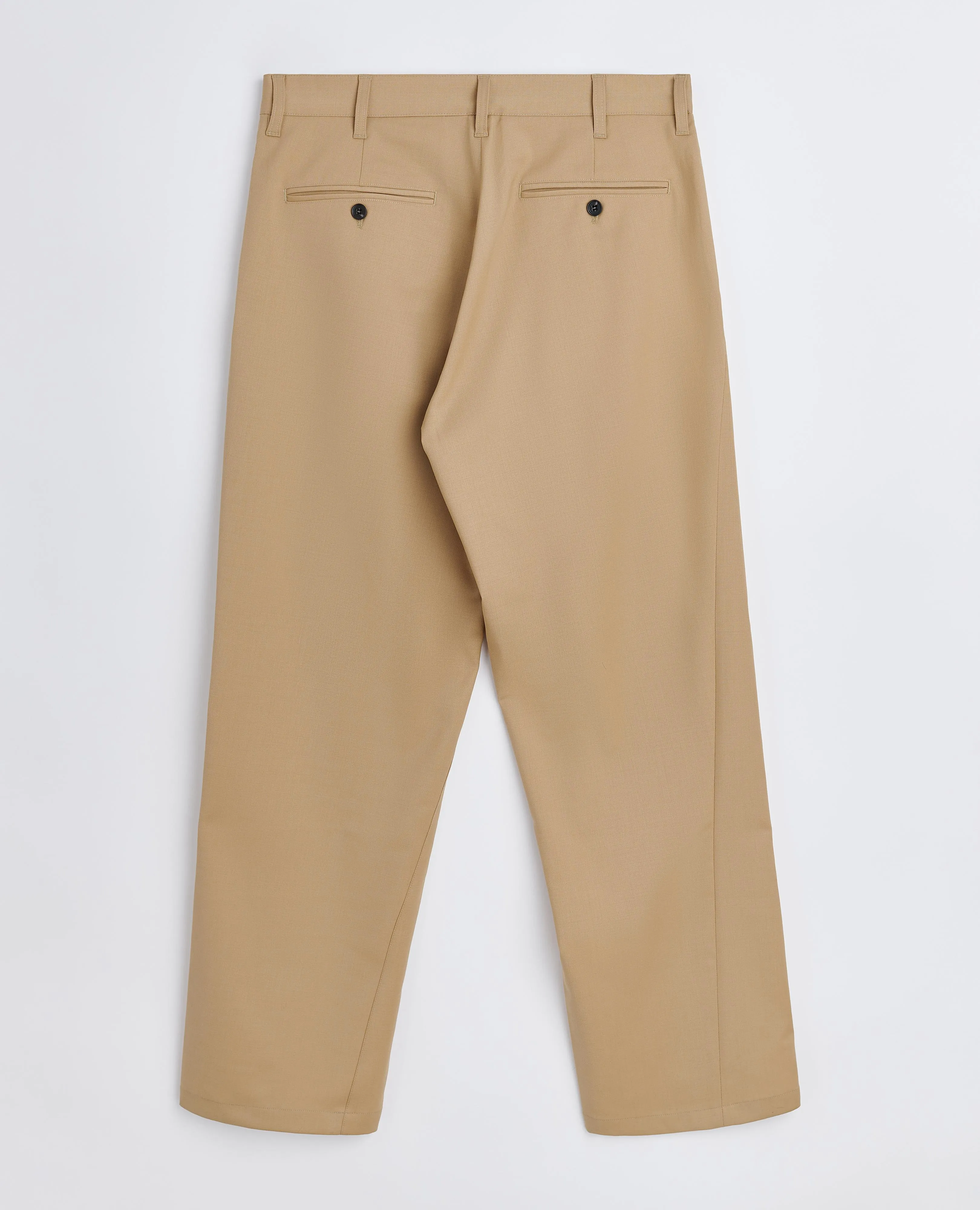 WIDE TWIST TROUSER . BEIGE