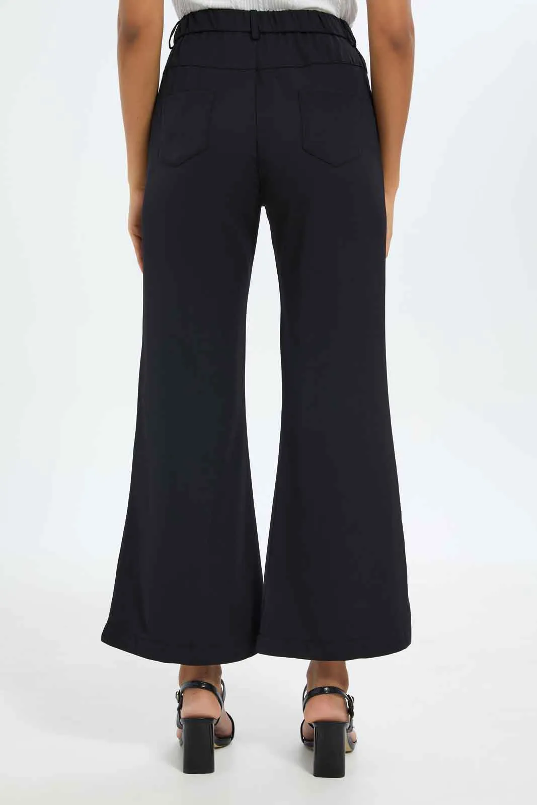 Women Black Flared Trouser