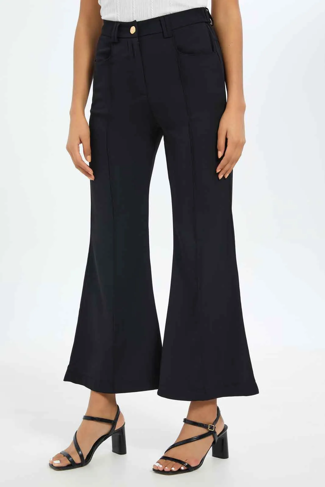 Women Black Flared Trouser