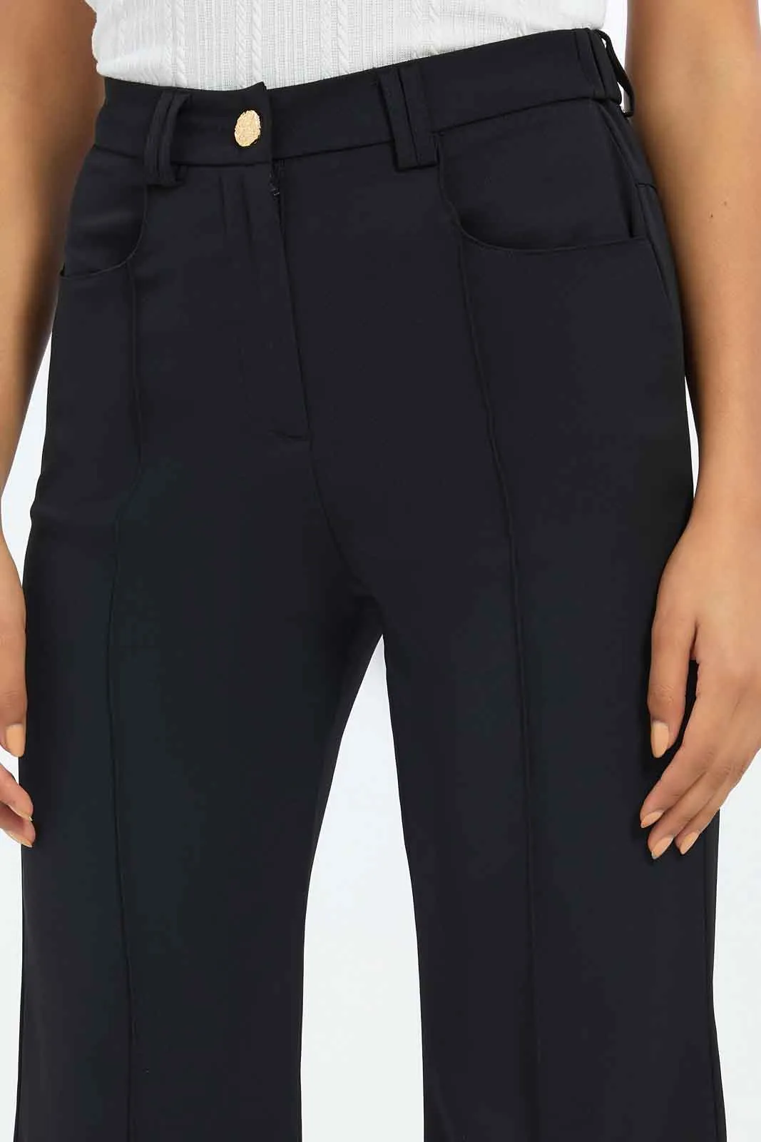 Women Black Flared Trouser