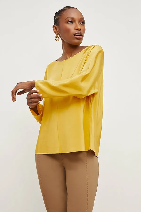 Wren Top - Washable Silk :: Dijon